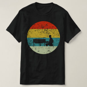 Piano Retro Vintage Silhouette 70er T-Shirt