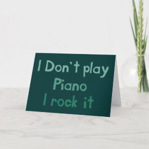 Piano Rock It Grußkarte Karte