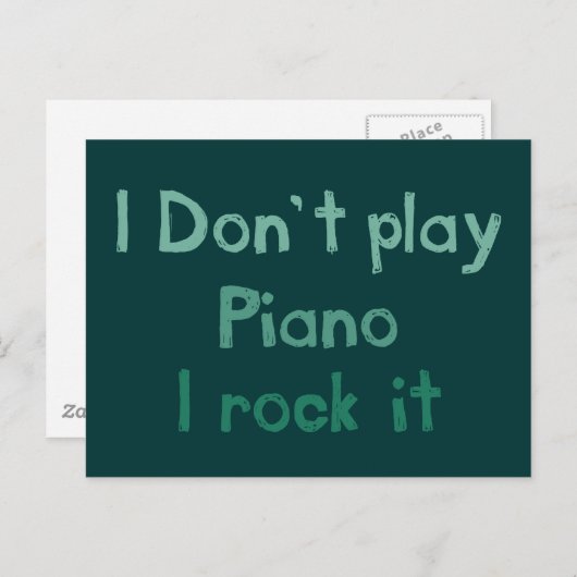 Piano Rock It Postcard Postkarte (Vorne/Hinten)
