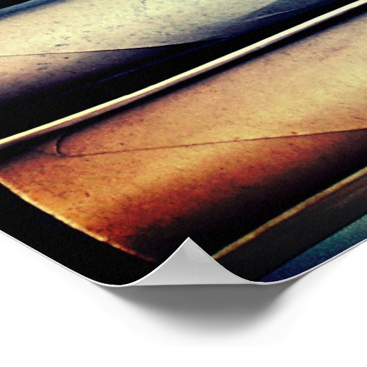 Piano-Rollen aus antikem Papier Poster (Ecke)