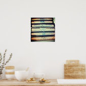 Piano-Rollen aus antikem Papier Poster (Küche)