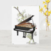 Piano - Romantische Musik - Karte (Gelbe Blume)