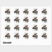 Piano - Romantische Musik - Sticker (Blatt)