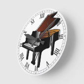 Piano Runde Wanduhr (Winkel)