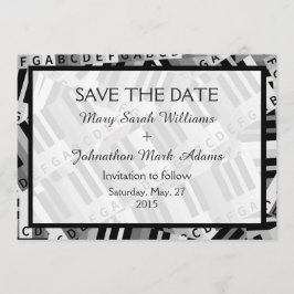 Piano Save the Date Einladung Hochzeit