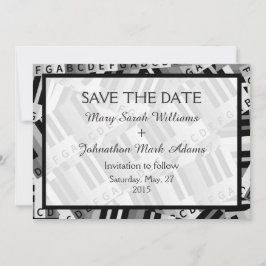 Piano Save the Date Einladung Hochzeit