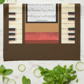 Piano Schlüssel Ränder Notenhandtuch Küchentuch (Gefaltet)