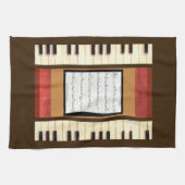 Piano Schlüssel Ränder Notenhandtuch Küchentuch (Horizontal)