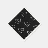 Piano Schwarz-Weiß-Cocktail Serviette (Ecke)