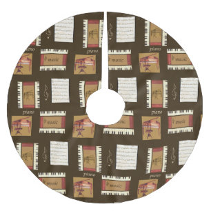 Piano & Sheet Music Polyester Weihnachtsbaumdecke