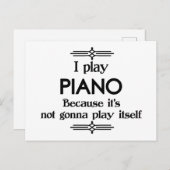 Piano - Spielen Sie sich selbst Funny Deko Music Postkarte (Vorne/Hinten)
