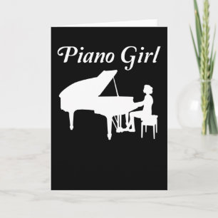 Piano Spieler Großpiano Pianist Girls Girls Karte
