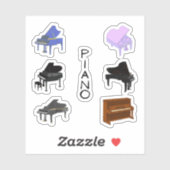 Piano Stickers Aufkleber (Blatt)