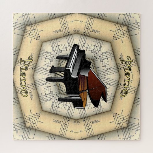 Piano ~ Strange Musical Design ~ Unique ~ Puzzle (Horizontal)