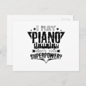 Piano Superpower Postkarte (Vorne/Hinten)