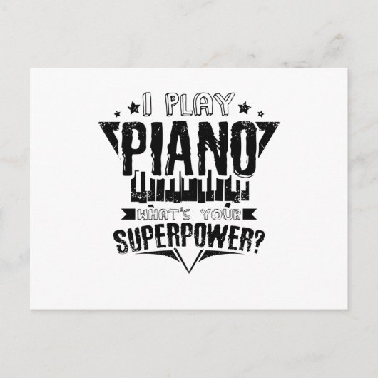 Piano Superpower Postkarte (Vorderseite)
