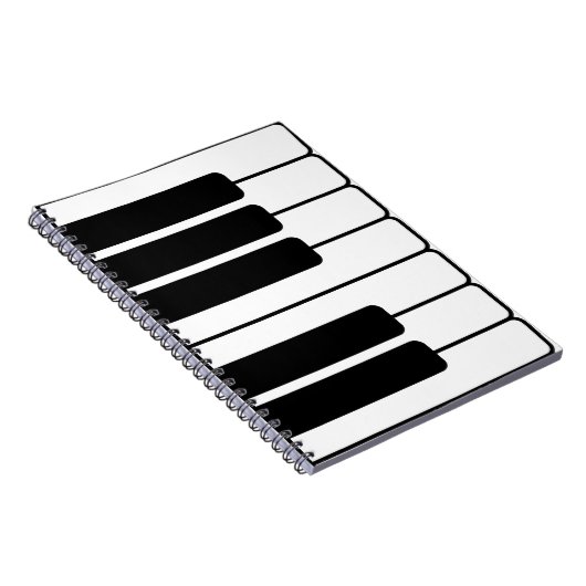 Piano-Tastatur, schwarz-weiß-Jumbo-Neuigkeiten-Tas Notizblock (Rechte Seite)