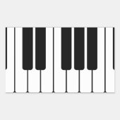 Piano-Tastatur, schwarz-weiß-Jumbo-Neuigkeiten-Tas Rechteckiger Aufkleber (Vorderseite)