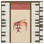 Piano-Taste antikes Klavier- und Stuhlgewebe Stoff (Nahaufnahme)