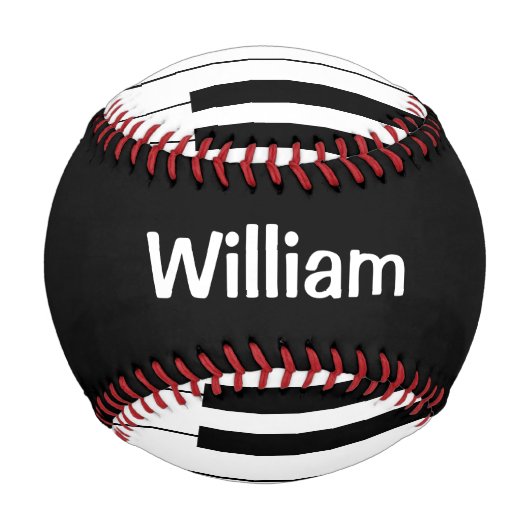 Piano-Tasten in Schwarz und Weiß mit eigenem Namen Baseball (Vorderseite)