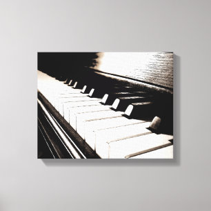 Piano-Tasten Makro umhüllte Leinwand