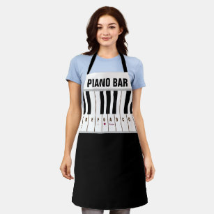 Piano Tasten Piano Bar ano Schürze