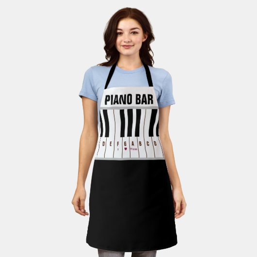 Piano Tasten Piano Bar ano Schürze (Getragen)