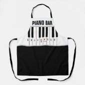Piano Tasten Piano Bar ano Schürze (Vorderseite)