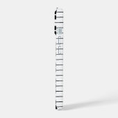 Piano-Tasten, schwarz und weiß, monogramm iPhone 1 15 Hülle (Linke Seite)