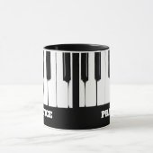 Piano-Tasten "Üben" Anpassbare Text-Tasse Tasse (Zentrum)