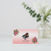 Piano Teacher Business Card Visitenkarte (Stehend Vorderseite)