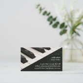 Piano Teacher Business Card Visitenkarte (Stehend Vorderseite)