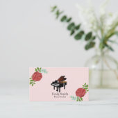 Piano Teacher Business Card Visitenkarte (Stehend Vorderseite)
