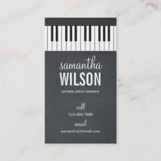 Piano Teacher Business Card Visitenkarte