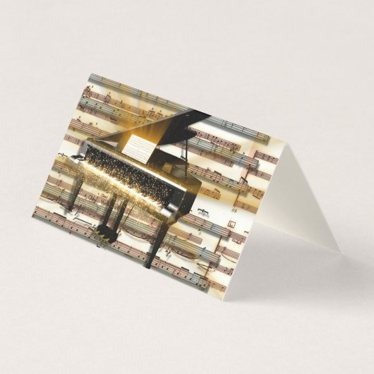 Piano Teacher Business Card Visitenkarten (Vorderseite)