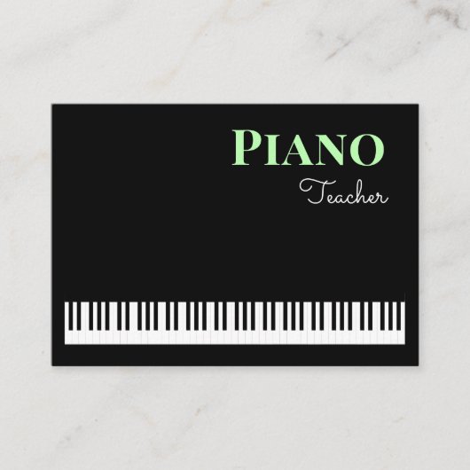 Piano Teacher Moderner Tutor für Keyboard Music Visitenkarte (Vorderseite)