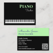 Piano Teacher Moderner Tutor für Keyboard Music Visitenkarte (Vorne/Hinten)