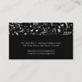 Piano Teacher Music Tutor Visitenkarte (Rückseite)