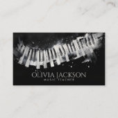 Piano Teacher Music Tutor Visitenkarte (Vorderseite)