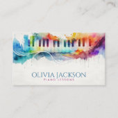 Piano Teacher Music Tutor Visitenkarte (Vorderseite)