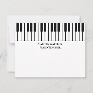 Piano Teacher Personal Stationery Mitteilungskarte