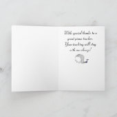 Piano Teacher Vielen Dank Dankeskarte (Innenseite)