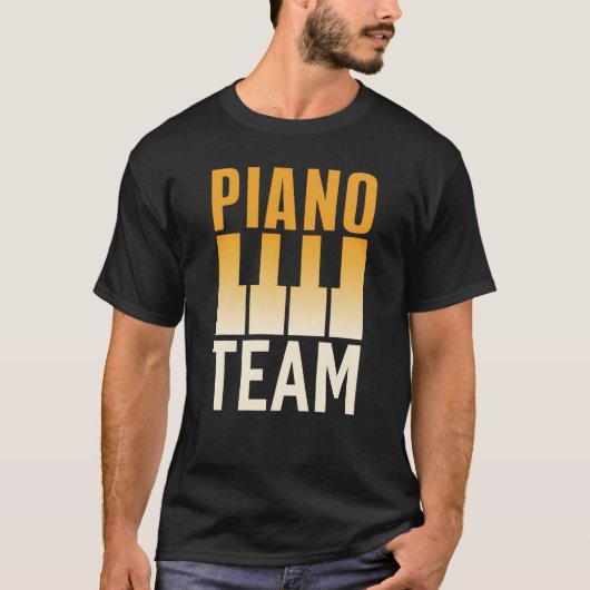 Piano Team Instrument Player Musician Pianist T-Shirt (Vorderseite)