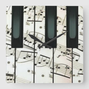 Piano  throw pillow quadratische wanduhr