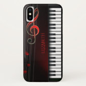 Piano & Treble Clef Case-Mate iPhone Hülle (Rückseite)