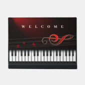 Piano Treble Clef Fußmatte (Vorderseite)