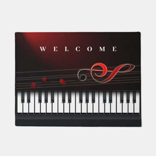 Piano Treble Clef Fußmatte (Vorderseite)