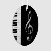 Piano & Treble Clef Ornament (Vorderseite)