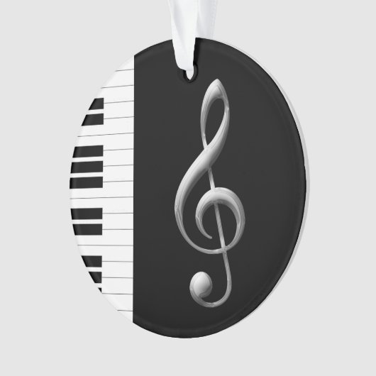 Piano & Treble Clef Ornament (Vorderseite)