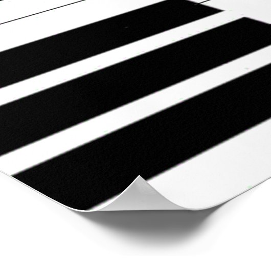 Piano Treble Clef Poster (Ecke)